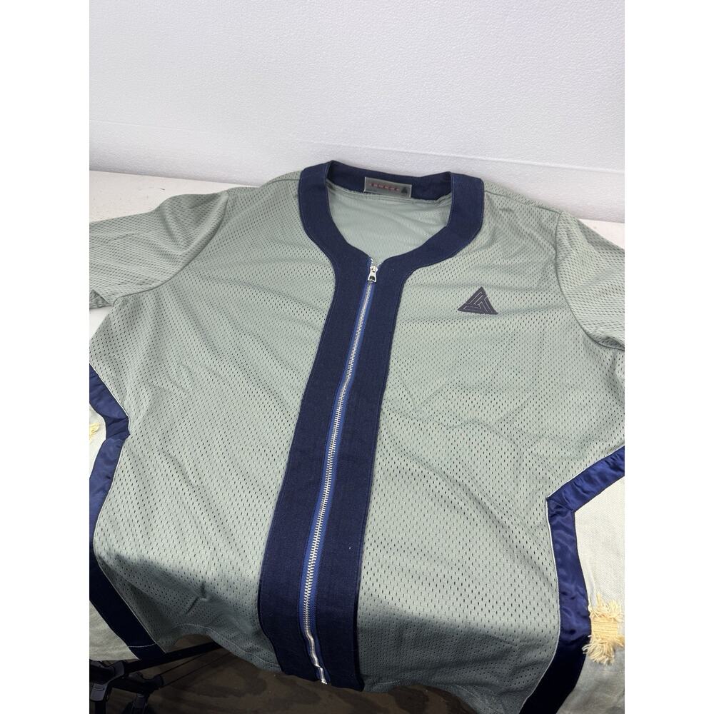 Black Pyramid Full Zip Mesh Jersey Shirt Men's XXXL Gray NWT Y2K